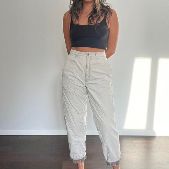 Flannel lined 90s pants cream - Picture 1 of 5